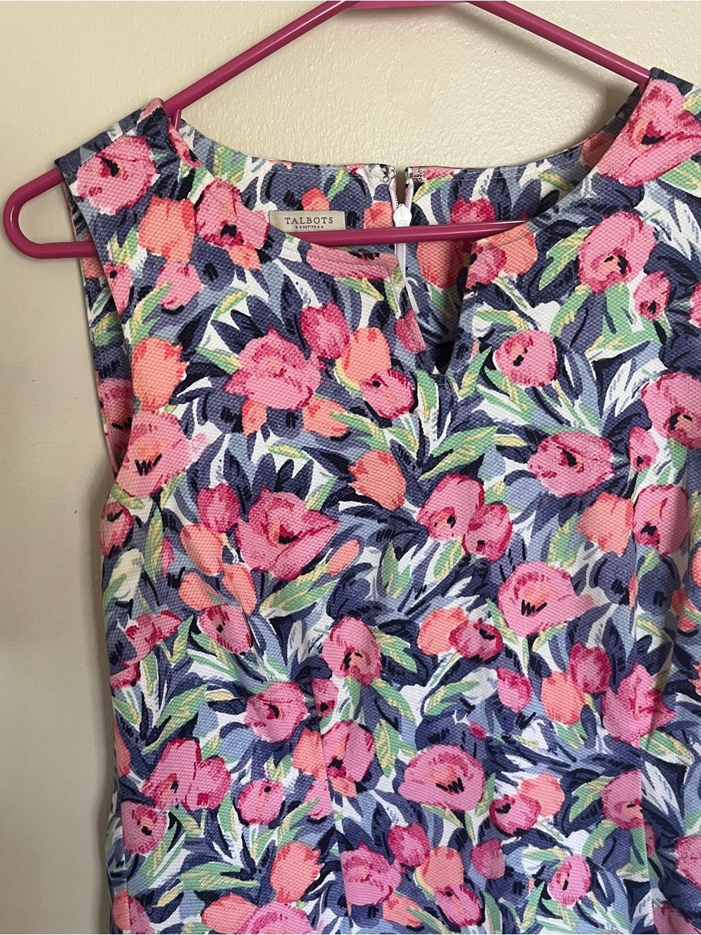 Talbot’s tulip print sheath dress